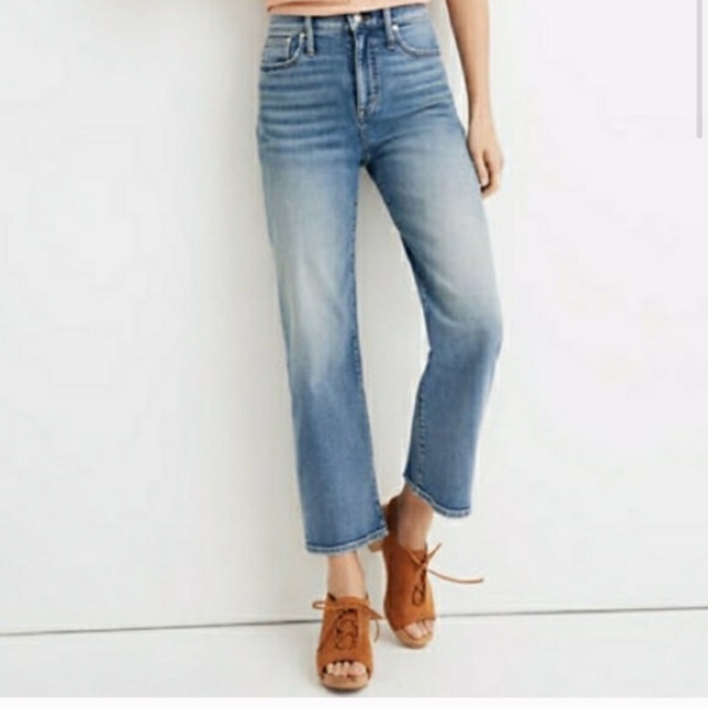 Madewell High rise slim wide leg jeans
